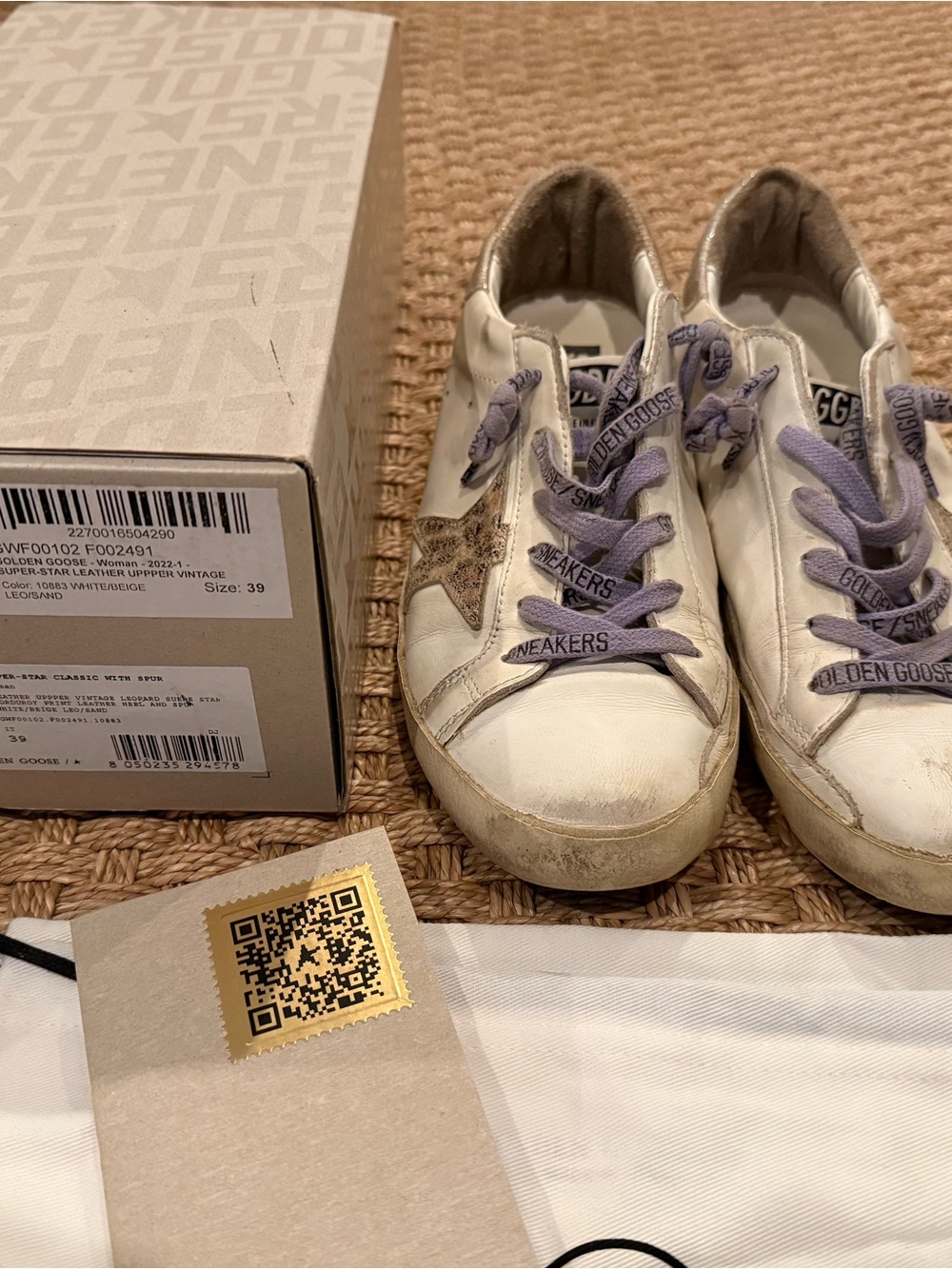Golden Goose White Leather Superstar sz 39 original owner and packaging - Picture 1 of 10